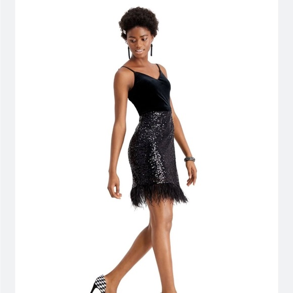 Guess Black Sequin Midi Dress - Picture 3 of 8